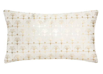 Almohada "Tropique" terciopelo blanco marfil 50x30cm - 164099A