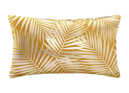 Almohada "Tropic" Ocre de terciopelo 30x50cm - 164099R