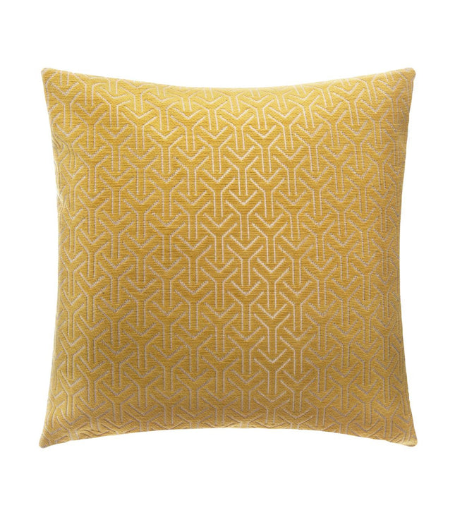 Funda de almohada "Chenille" de geometría mostaza 40x40 - 164103C