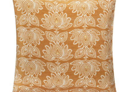 Funda de almohada "Chenille" Flores Ocre 40x40 - 164103D