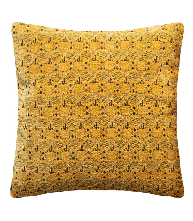 Funda de almohada "Chenille" de follaje mostaza 40x40 - 164103E
