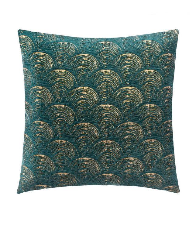 Funda "Chenille" Art Deco verde 40x40 - 164104B