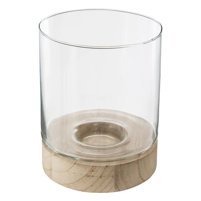 Candeleros de madera y vidrio de verano indio P - 164237