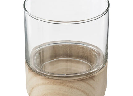 Candeleros de madera y vidrio de verano indio M - 164237