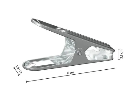 Juego de 16 pinzas para ropa de acero inoxidable - 164570