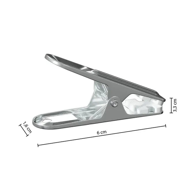 Juego de 16 pinzas para ropa de acero inoxidable - 164570
