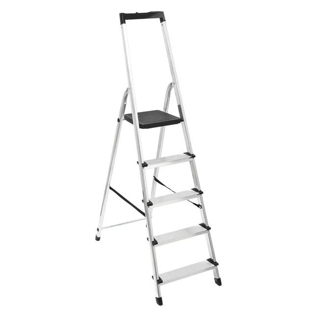 Escalera plegable de aluminio de 5 peldaños A173cm - 164620