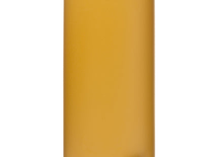 Basurero de 30 litros de metal amarillo y tapa de bambú - 164646D