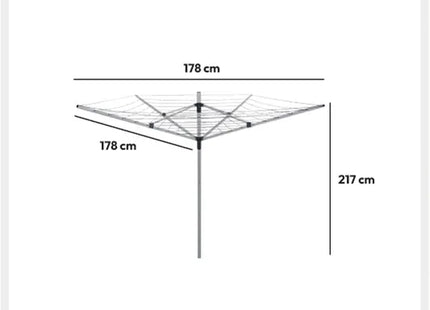 Tendedero de ropa exterior 40m aluminio - 164725