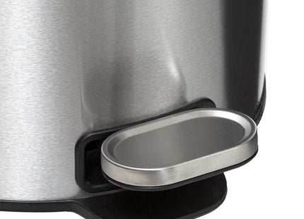 Basurero redondo de metal gris acero de 30L - 164753