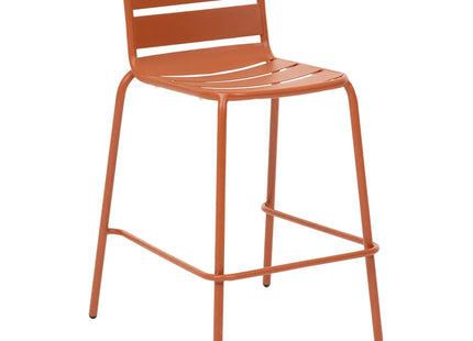 Silla alta "Phuket" apilable de metal tratado ámbar - 165254L