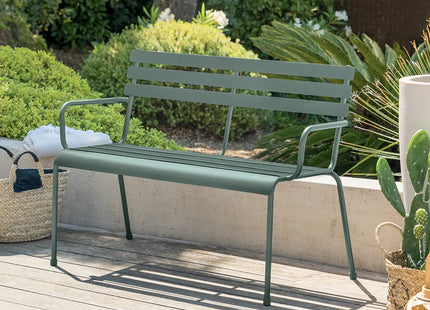 Banco de jardín de barro "Greensboro" 2 plazas verde - 165331
