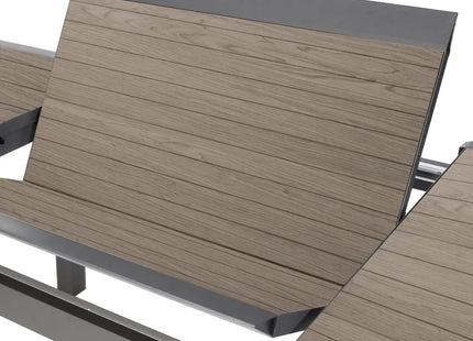 Mesa de jardín extensible "ALLURE" gris 10 plazas de aluminio con tratamiento - 165427