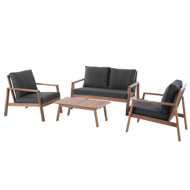 Muebles de jardín de acacia "Tiwi" de 4 piezas - 165614