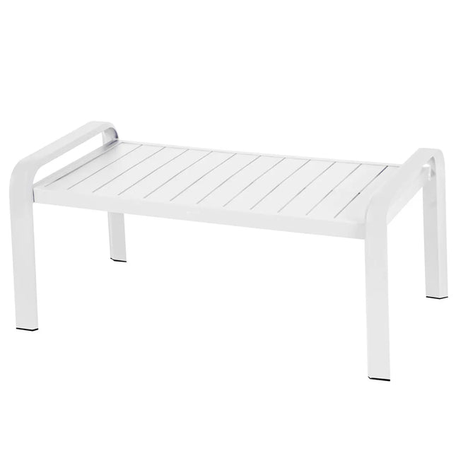 Mueble de jardín de aluminio de 4 plazas "Elyn" color avellana y blanco - 165653C