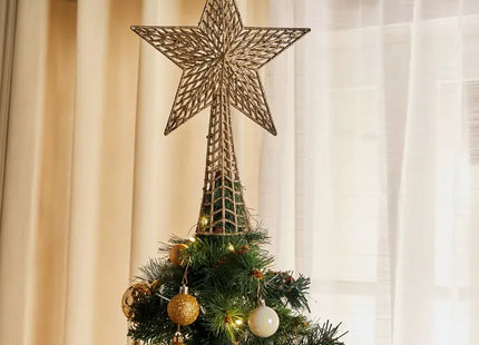 Cresta brillante en forma de estrella, 38 cm de alto, dorado - 166014C