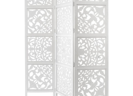 Mampara de madera efecto blanqueado 153x183cm - 166513A