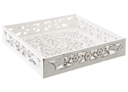 Bandeja cuadrada en madera envejecida "Terre sauvage" G -  166514