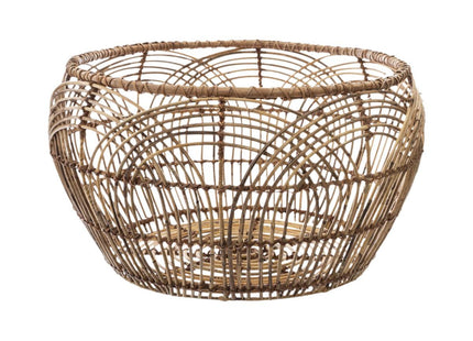 Cesta redonda de ratán natural M - 166536
