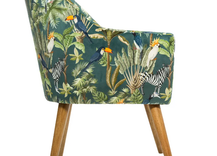 Sillón sango de terciopelo con estampado "Sango" -  166571