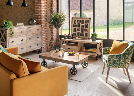 Sillón sango de terciopelo con estampado "Sango" -  166571