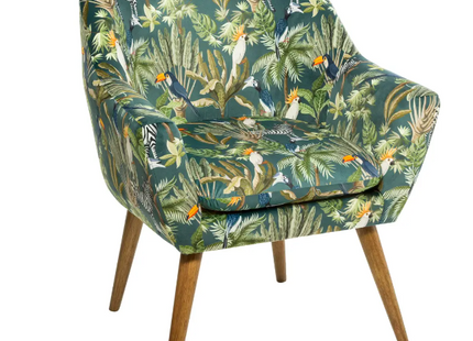 Sillón sango de terciopelo con estampado "Sango" -  166571