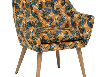 Sillón "Sango" patrón selva amarilla A65cm - 166571A