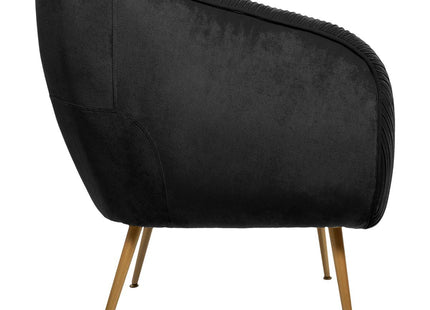 Sillón "Solaro" en terciopelo negro - 166596A