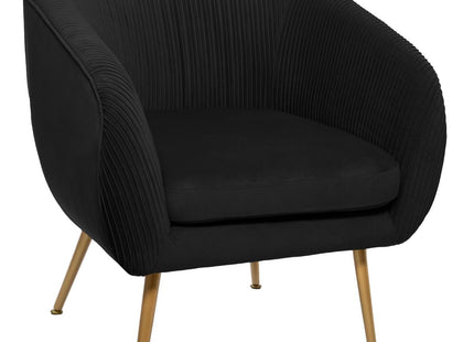 Sillón "Solaro" en terciopelo negro - 166596A