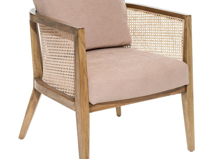 Sillón "Koza" en ratán y madera de álamo - 166670