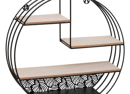 Estante de pared redondo de metal dorado A36cm - 166731A