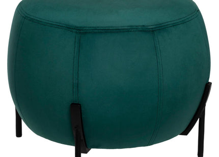 Puf "Calabaza" en terciopelo verde - 166767D