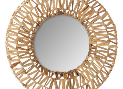 Espejo trenzado de metal y fibra natural D45 - 166979