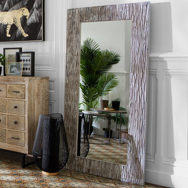 Espejo de madera con relieve A166cm - 167049
