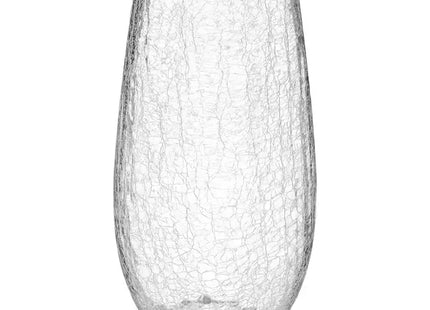 Jarrón abovedado craquelado, de 14 cm de diámetro, hecho de vidrio - 167321