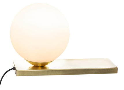 Velador "Boule Blanche" sobre una base dorada A17cm - 167520