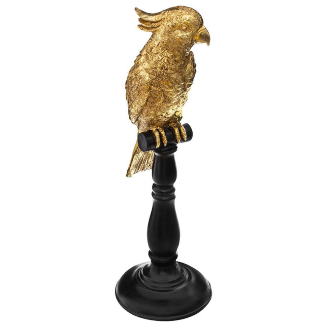 Loro decorativo de resina H23 dorado - 167652