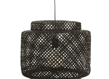 Lámpara suspendida "Liby" de bambú D40 negro - 167670B
