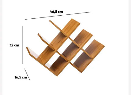 Estante  organizador para 8 botellas de bambú - 167706