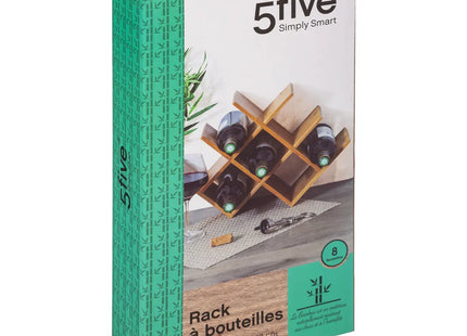 Estante  organizador para 8 botellas de bambú - 167706