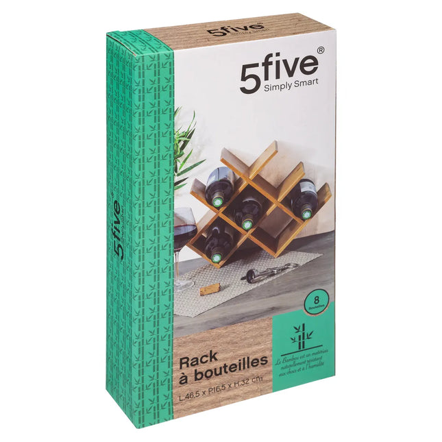 Estante  organizador para 8 botellas de bambú - 167706