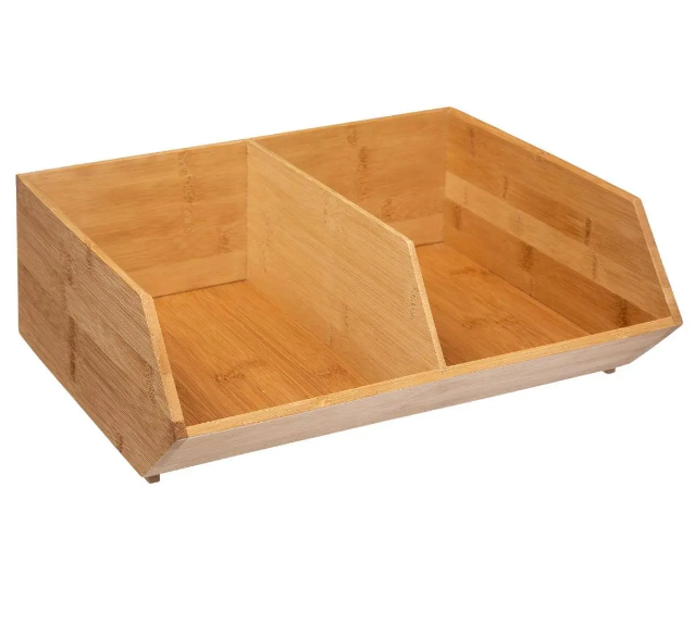 Organizador extraíble de 2 piezas de bambú - 167734