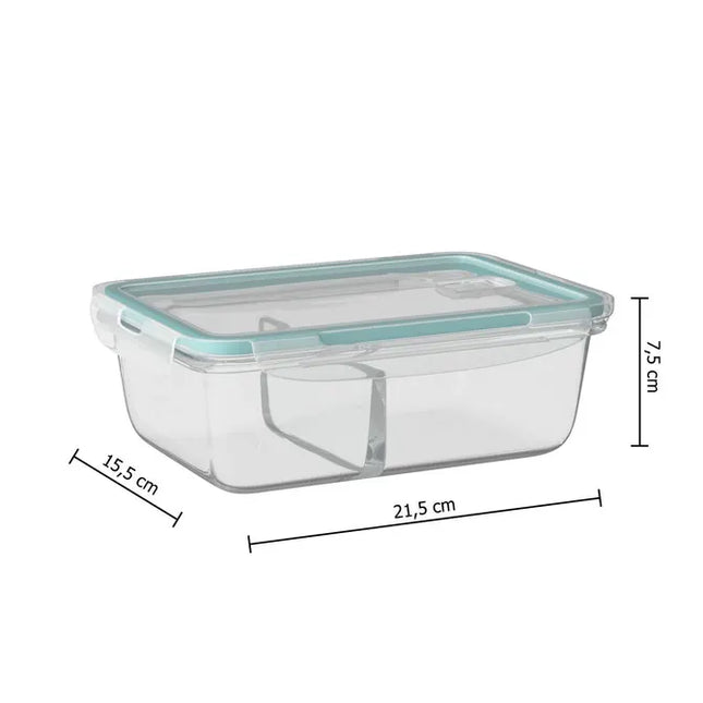 Pote de vidrio rectangular de 1,01 L - 167786
