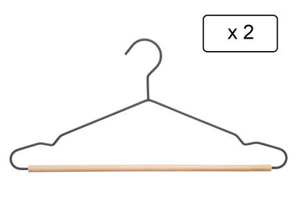 Percha de metal color madera x2 - 167829