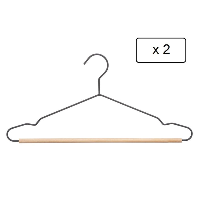 Percha de metal color madera x2 - 167829