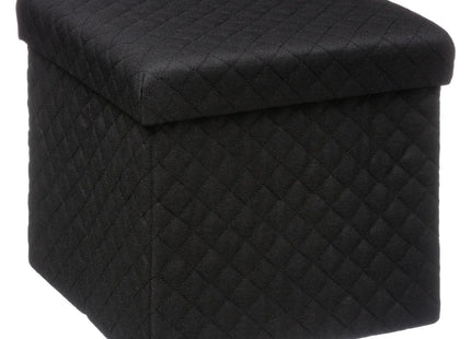 Puf de terciopelo 31x31cm negro - 167846B