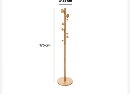 Perchero de bambú con 8 ganchos - 167884