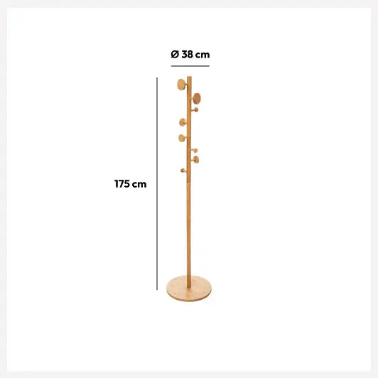 Perchero de bambú con 8 ganchos - 167884