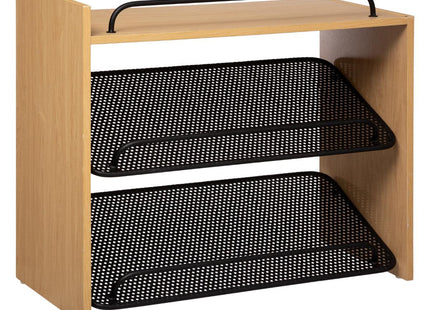 Organizador de zapatos de 9 pares de madera y metal negro A59cm - 167891