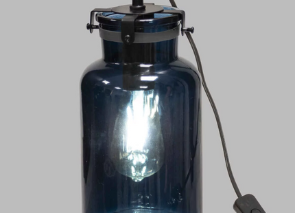 Velador de cristal tintado "Edo" azul - 168241A